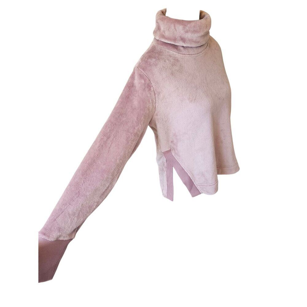 Athleta Double Cozy Karma Neck Funnel Pullover Sweater XXS Lavender Fleece NWT